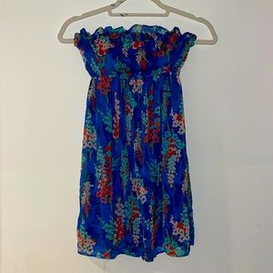 Small floral Forever 21 Boob tube (elastic) summer dress